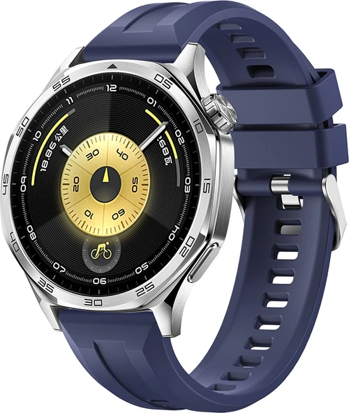 Rengareng Amazfit Gtr 47MM Zore KRD-148 22MM Silikon Kordon - Lacivert ürün görseli 1