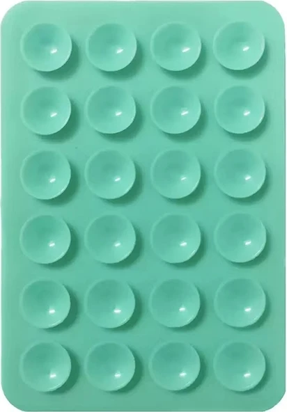 Rengareng Kare Öpücüklü 03 Çift Taraflı Silikon Tutucu 5,50CM x 8cm - Turkuaz ürün görseli 1