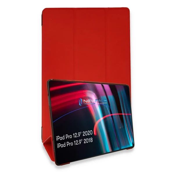 İpad Pro 12.9 (2021) Kılıf Tablet Smart Kılıf - Kırmızı ürün görseli 1