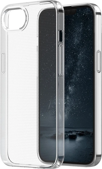 Rengareng iPhone 17E Kılıf Zore Süper Silikon Kapak - Şeffaf ürün görseli 1