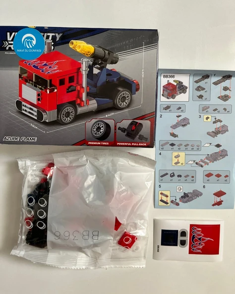 Araba Lego 84 Parça Kırmızı Renkli - Resim 2