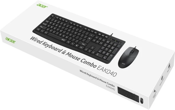ACER EAK040 BKL Kablolu Klavye+ Mouse set ürün görseli 1