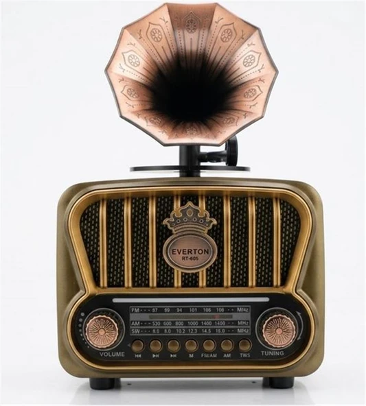 Everton RT-605 Şarjlı,  Nostaljik Radyo( Bluetooth-USB-SD-FM) ürün görseli 1