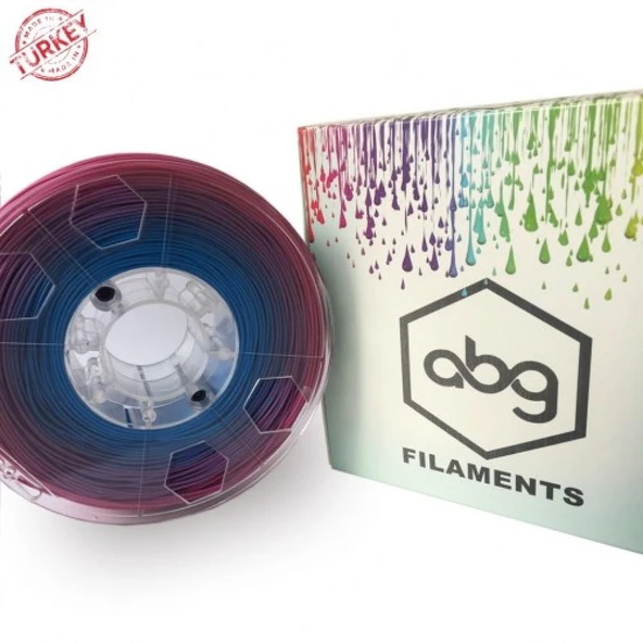 ABG PETG Multicolor Filament 1.75mm 1kg ürün görseli 1