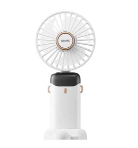 Asonic AFN28 Beyaz 500mAh 3 Kademe Dijital Göstergeli Katlanabilir Mini USB Fan ürün görseli 1