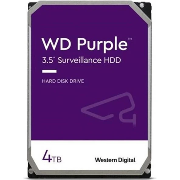 Wd 4Tb 3.5 Purple WD43PURZ Sata3 5400RPM 64MB 7-24 Guvenlık Harddisk (Hikvision) ürün görseli 1