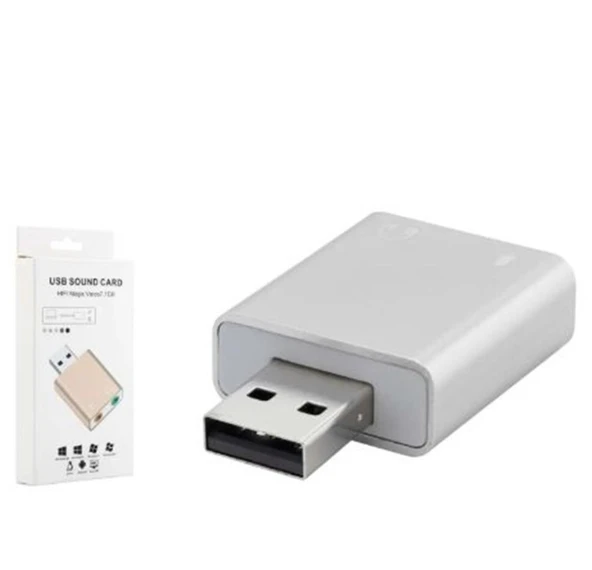 HADRON HDX5272 USB Harici Ses Kartı 7.1 Gümüş ürün görseli 1