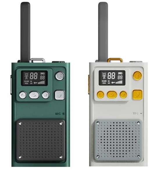 WowKids W1A Çocuk Walkie Talkie 5 Km Green-Cream  AAA Pilli PmrTelsiz ürün görseli 1