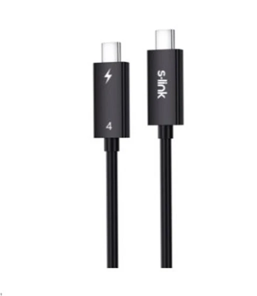 S-link SL-TC402 Thunderbolt 4.0 2m 8k 60Hz PD100W TypeC to TypeC 40Gbps Hızlı Data Kablosu ürün görseli 1