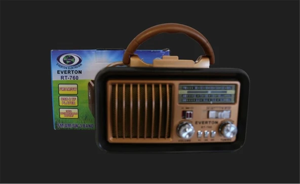 Everton RT-760  Bluetooth-USB-SD-AUX-TF Nostaljik Radyo ürün görseli 1