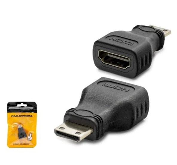 HADRON HDX1268 Mini HDMI to HDMI Adaptör 1080p Siyah ürün görseli 1