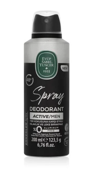 Eyüp Sabri Tuncer Active - Erkek Sprey Deodorant 200 ml ürün görseli 1