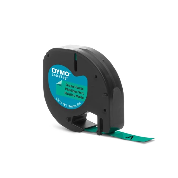 DYMO S0721640 LetraTag Plastik Şerit ( 12 mm X 4 mt ) , Yeşil (59425 ) 91204 ürün görseli 1