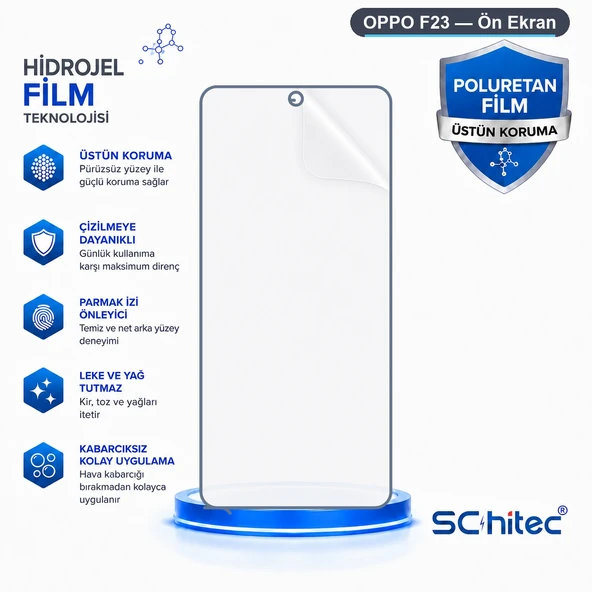 SChitec OPPO F23 Uyumlu Hidrojel Ekran Koruyucu ürün görseli 1