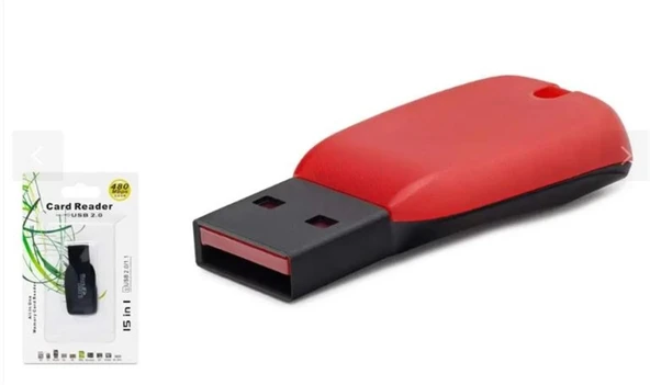 HADRON HDX7011 USB Kart Okuyucu MicroSD Kırmızı ürün görseli 1