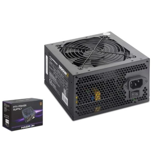 HADRON HD423 PC Power Supply Güç Kaynağı 550W 12 cm Fan ATX 80 Plus Siyah ürün görseli 1