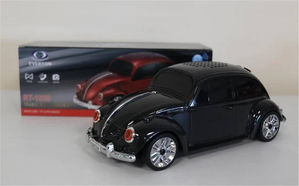 EVERTON RT-1939 Siyah Arabalı  Bluetooth Fm-Usb-Tf-Aux Şarjlı Nostaljik Radyo ürün görseli 1