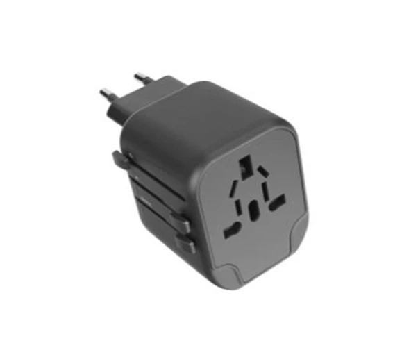 S-link SW-KC028 2-USB 2.4A Yedek Akım Sigortalı 100-240V Universal Çevirici Priz Adaptör ürün görseli 1