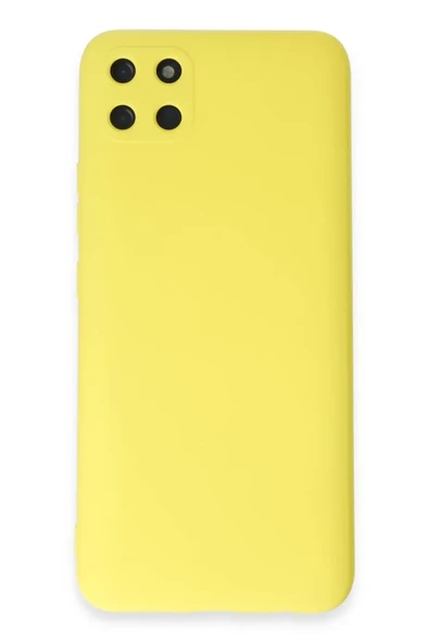 Newface Realme C11 Kılıf Nano içi Kadife Silikon - Sarı ürün görseli 1