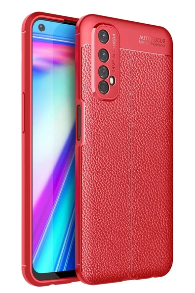 Newface Realme 7 Kılıf Auto Focus Kapak - Kırmızı ürün görseli 1