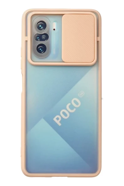 Newface Xiaomi Poco F3 Kılıf Palm Buzlu Kamera Sürgülü Silikon - Pembe ürün görseli 1