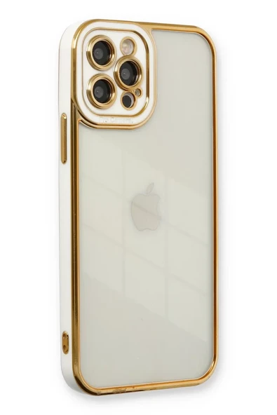 Newface Apple iPhone 12 Pro Kılıf Liva Lens Silikon - Beyaz ürün görseli 1