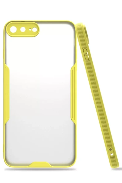 Newface Apple iPhone 7 Plus Kılıf Platin Silikon - Sarı ürün görseli 1