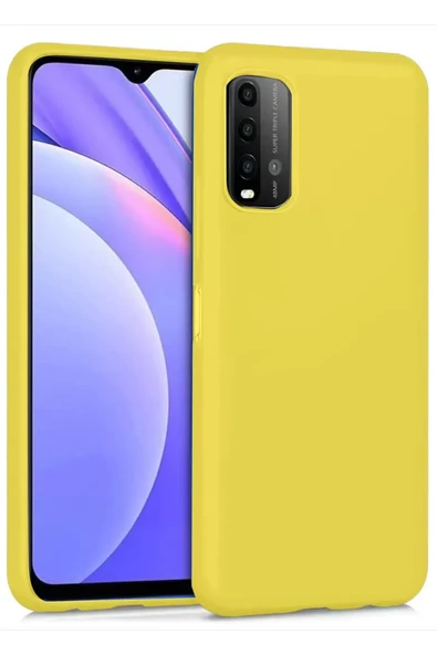Newface Xiaomi Redmi 9T Kılıf Nano içi Kadife Silikon - Sarı ürün görseli 1