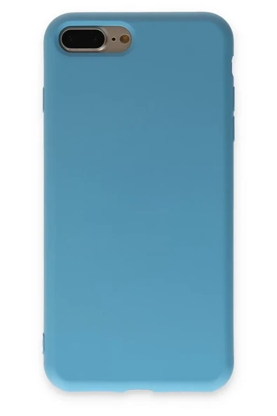 Newface Apple iPhone 7 Plus Kılıf Nano içi Kadife Silikon - Mavi ürün görseli 1