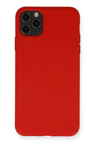 Newface Apple iPhone 11 Pro Max Kılıf Nano içi Kadife Silikon - Kırmızı ürün görseli 1