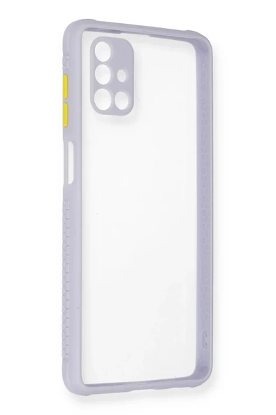 Newface Samsung Galaxy M51 Kılıf Miami Şeffaf Silikon - Lila ürün görseli 1