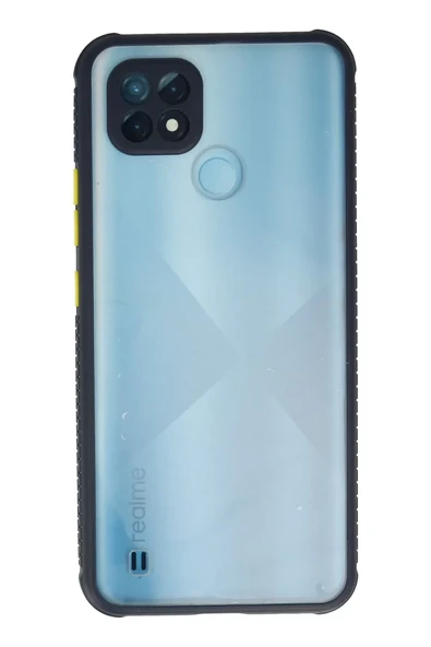 Newface Realme C21 Kılıf Miami Şeffaf Silikon - Lacivert ürün görseli 1