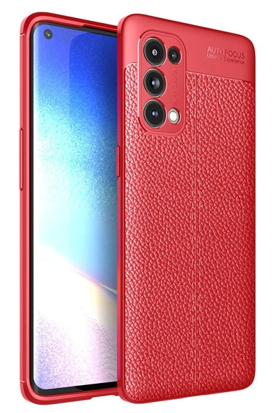 Newface Oppo Reno 5 Pro Kılıf Auto Focus Kapak - Kırmızı ürün görseli 1