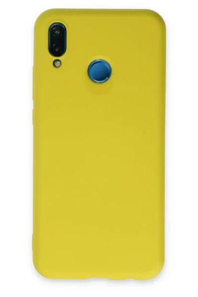 Newface Huawei P20 Lite Kılıf Nano içi Kadife Silikon - Sarı ürün görseli 1