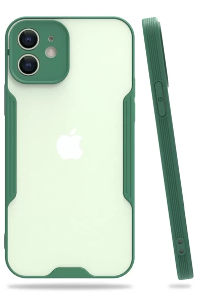 Newface Apple iPhone 12 Kılıf Platin Silikon - Yeşil ürün görseli 1
