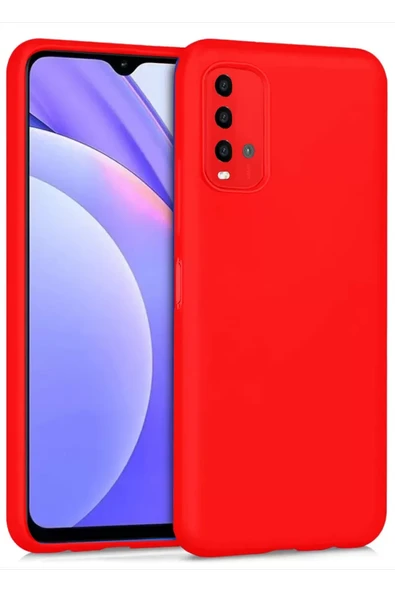 Newface Xiaomi Redmi 9T Kılıf Nano içi Kadife Silikon - Kırmızı ürün görseli 1