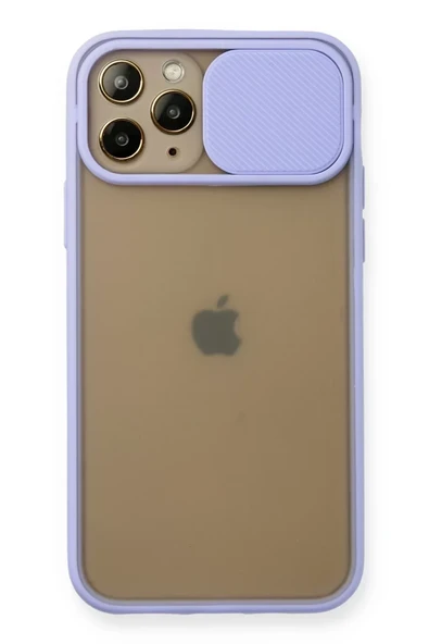 Newface Apple iPhone 11 Pro Kılıf Palm Buzlu Kamera Sürgülü Silikon - Lila ürün görseli 1
