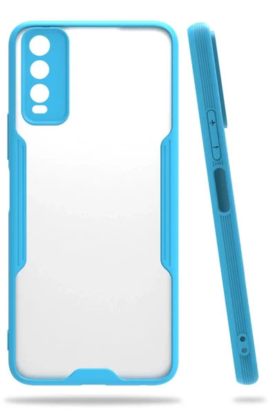 Newface Vivo Y11S Kılıf Platin Silikon - Mavi ürün görseli 1