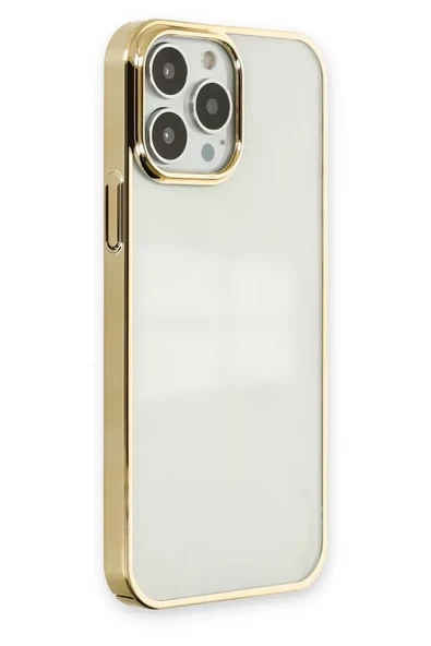 Newface Apple iPhone 13 Pro Max Kılıf Element Silikon - Gold - Resim 2