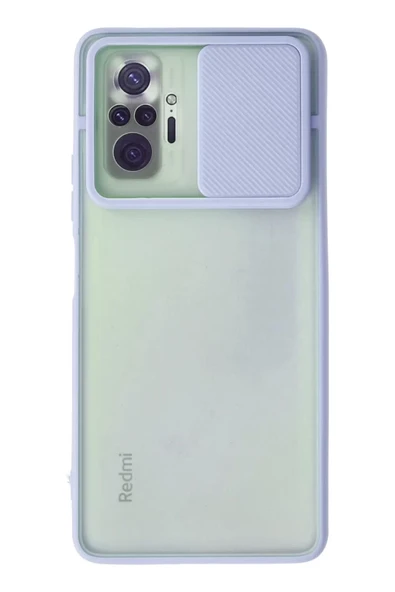 Newface Xiaomi Redmi Note 10 Pro Kılıf Palm Buzlu Kamera Sürgülü Silikon - Lila ürün görseli 1