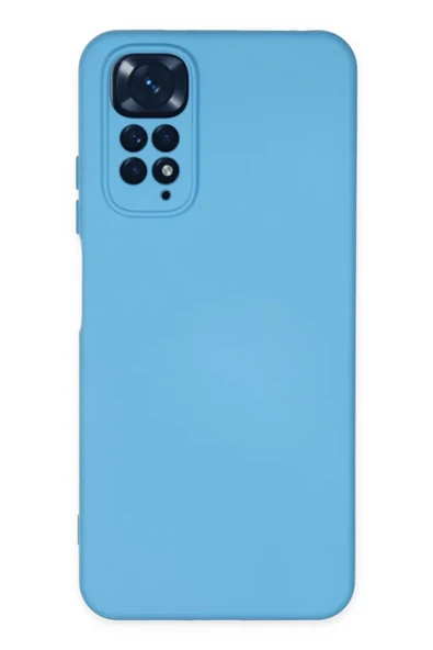 Newface Xiaomi Redmi Note 11 Kılıf Nano içi Kadife Silikon - Mavi ürün görseli 1