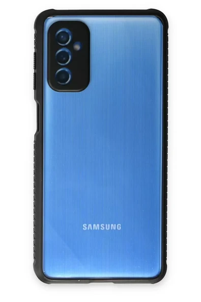 Newface Samsung Galaxy M52 5G Kılıf Miami Şeffaf Silikon - Siyah ürün görseli 1