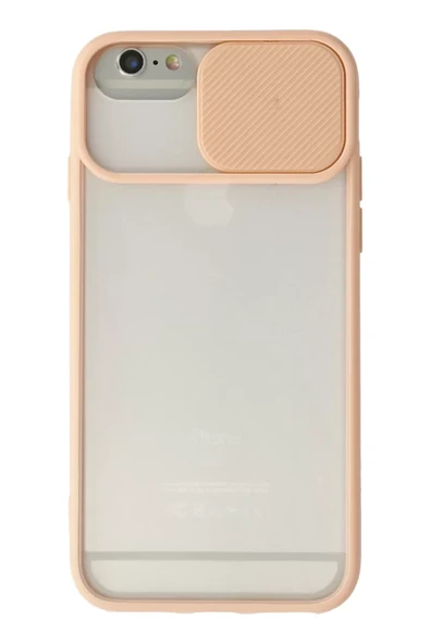 Newface Apple iPhone 6 Kılıf Palm Buzlu Kamera Sürgülü Silikon - Pembe ürün görseli 1