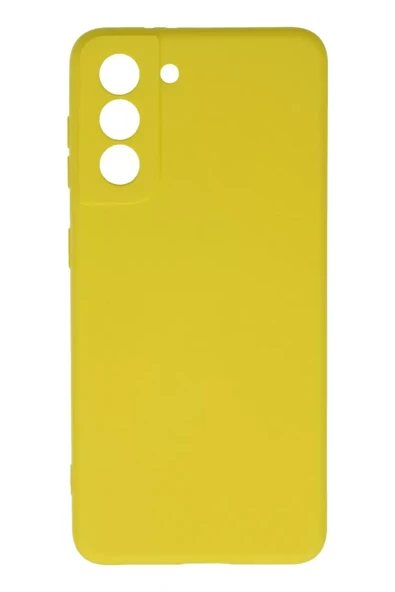 Newface Samsung Galaxy S21 Kılıf Nano içi Kadife Silikon - Sarı ürün görseli 1