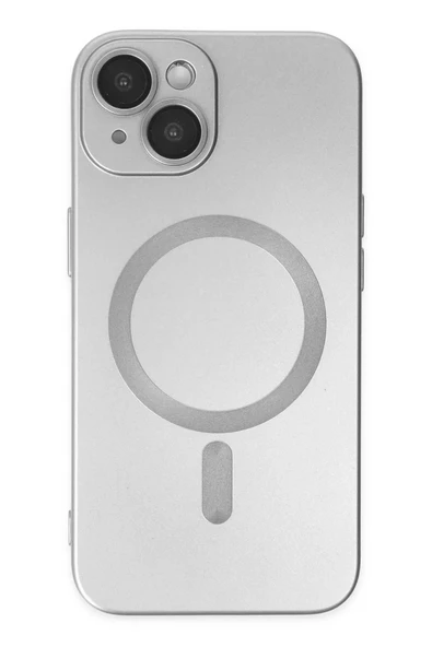 Newface Apple iPhone 14 Plus Kılıf Moshi Lens Magneticsafe Silikon - Gümüş ürün görseli 1