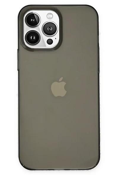 Newface Apple iPhone 14 Pro Kılıf Pc Sert Şeffaf Kapak - Siyah ürün görseli 1