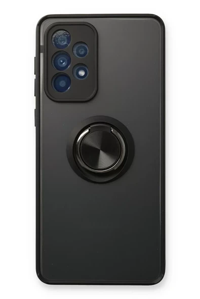 Newface Samsung Galaxy A53 5G Kılıf Montreal Yüzüklü Silikon Kapak - Siyah ürün görseli 1