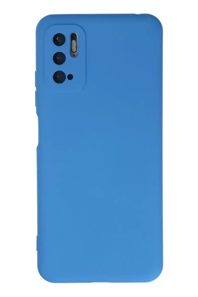 Newface Xiaomi Redmi Note 10 5G Kılıf Nano içi Kadife Silikon - Mavi ürün görseli 1