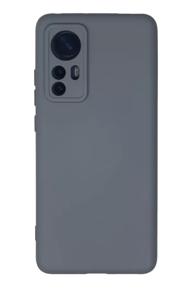 Newface Xiaomi Mi 12 Kılıf Nano içi Kadife Silikon - Gri ürün görseli 1