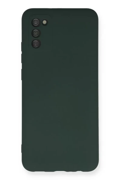 Newface Samsung Galaxy A03S Kılıf Nano içi Kadife Silikon - Koyu Yeşil ürün görseli 1